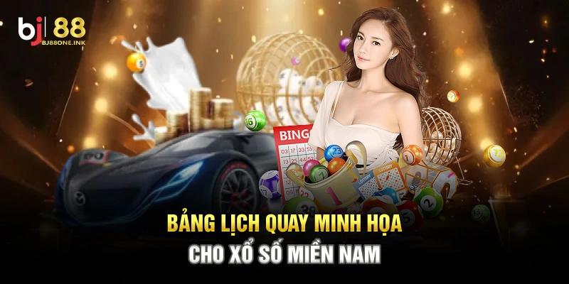 Bảng lịch quay minh họa cho Xổ Số Miền Nam